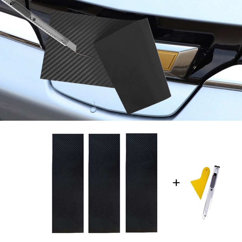LANZMYAN Compatible with Bowtie Logo Wrap Stickers Cut-Your-Own Emblem Overlay DIY Decals for Chevy 3PCS Black - Image 2